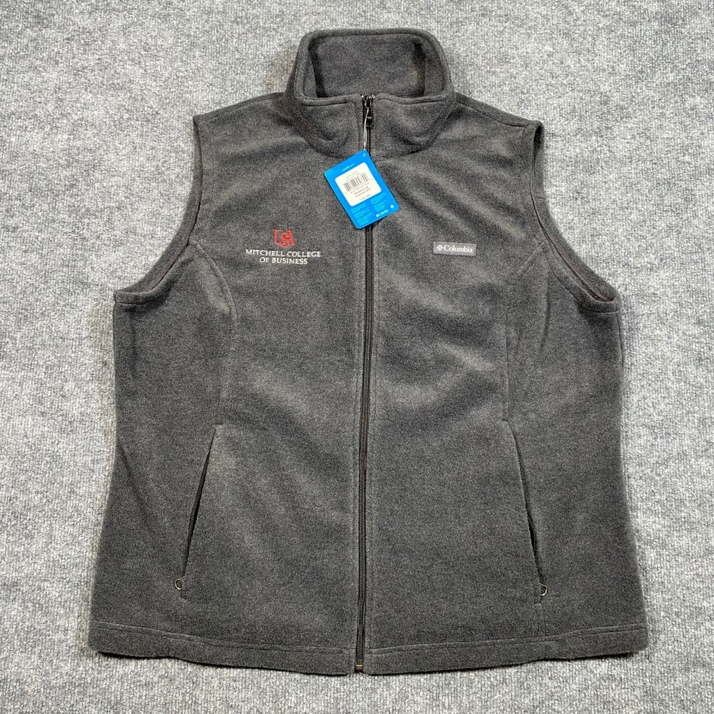 Columbia Benton Springs Fleece Vest Womens 2X Grey South Alabama Buisness